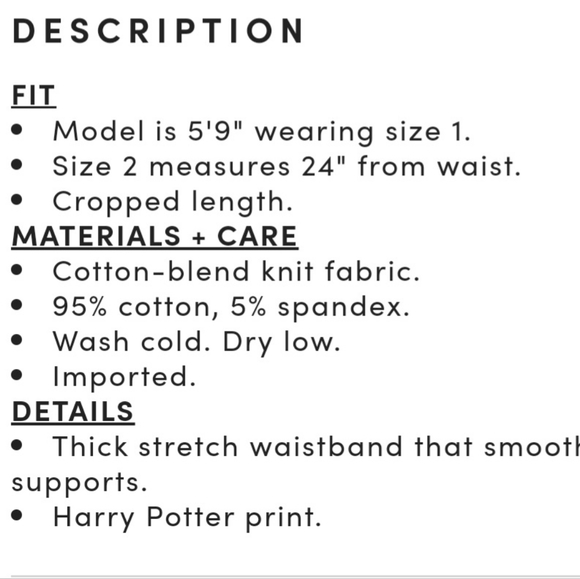 TORRID Harry Potter Marauders Map Crop Legging! NWT! - Picture 7 of 9